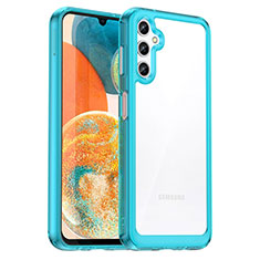 Silikon Schutzhülle Rahmen Tasche Hülle Durchsichtig Transparent J01S für Samsung Galaxy Jump3 5G Cyan