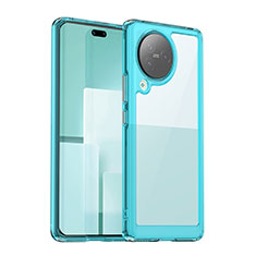 Silikon Schutzhülle Rahmen Tasche Hülle Durchsichtig Transparent J01S für Xiaomi Civi 3 5G Cyan