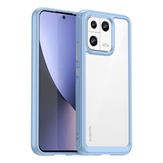 Silikon Schutzhülle Rahmen Tasche Hülle Durchsichtig Transparent J01S für Xiaomi Mi 13 5G Blau