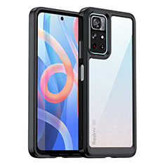 Silikon Schutzhülle Rahmen Tasche Hülle Durchsichtig Transparent J01S für Xiaomi Poco M4 Pro 5G Schwarz