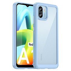 Silikon Schutzhülle Rahmen Tasche Hülle Durchsichtig Transparent J01S für Xiaomi Redmi A1 Blau