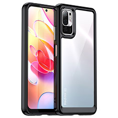 Silikon Schutzhülle Rahmen Tasche Hülle Durchsichtig Transparent J01S für Xiaomi Redmi Note 10 5G Schwarz