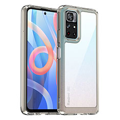 Silikon Schutzhülle Rahmen Tasche Hülle Durchsichtig Transparent J01S für Xiaomi Redmi Note 11S 5G Grau