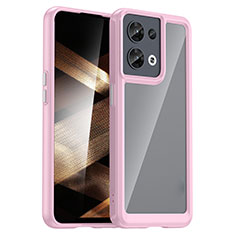 Silikon Schutzhülle Rahmen Tasche Hülle Durchsichtig Transparent J01S für Xiaomi Redmi Note 13 5G Rosa