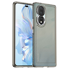 Silikon Schutzhülle Rahmen Tasche Hülle Durchsichtig Transparent J02S für Huawei Honor 80 5G Grau