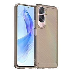 Silikon Schutzhülle Rahmen Tasche Hülle Durchsichtig Transparent J02S für Huawei Honor 90 Lite 5G Grau