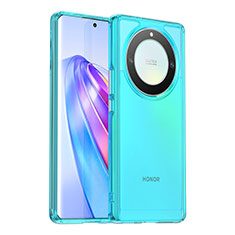 Silikon Schutzhülle Rahmen Tasche Hülle Durchsichtig Transparent J02S für Huawei Honor X9a 5G Blau