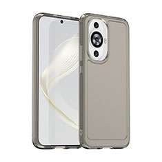 Silikon Schutzhülle Rahmen Tasche Hülle Durchsichtig Transparent J02S für Huawei Nova 11 Grau