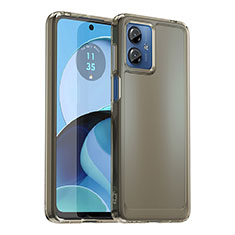 Silikon Schutzhülle Rahmen Tasche Hülle Durchsichtig Transparent J02S für Motorola Moto G14 Grau