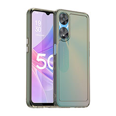 Silikon Schutzhülle Rahmen Tasche Hülle Durchsichtig Transparent J02S für Oppo A78 5G Grau