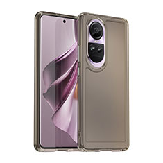 Silikon Schutzhülle Rahmen Tasche Hülle Durchsichtig Transparent J02S für Oppo Reno10 5G Grau