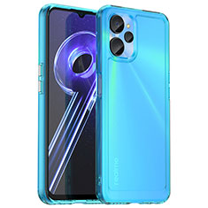 Silikon Schutzhülle Rahmen Tasche Hülle Durchsichtig Transparent J02S für Realme 10T 5G Blau