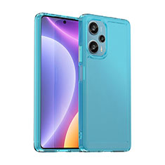 Silikon Schutzhülle Rahmen Tasche Hülle Durchsichtig Transparent J02S für Xiaomi Redmi Note 12 Turbo 5G Blau