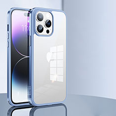 Silikon Schutzhülle Rahmen Tasche Hülle Durchsichtig Transparent LD1 für Apple iPhone 13 Pro Hellblau