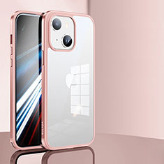 Silikon Schutzhülle Rahmen Tasche Hülle Durchsichtig Transparent LD1 für Apple iPhone 14 Rosegold