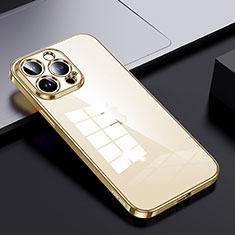 Silikon Schutzhülle Rahmen Tasche Hülle Durchsichtig Transparent LD2 für Apple iPhone 13 Pro Gold