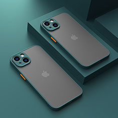 Silikon Schutzhülle Rahmen Tasche Hülle Durchsichtig Transparent LS1 für Apple iPhone 13 Nachtgrün
