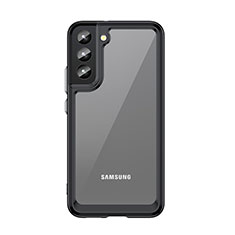 Silikon Schutzhülle Rahmen Tasche Hülle Durchsichtig Transparent M03 für Samsung Galaxy S21 FE 5G Schwarz