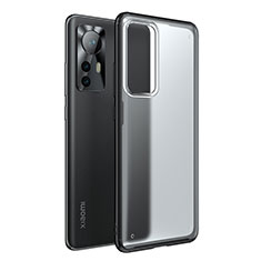 Silikon Schutzhülle Rahmen Tasche Hülle Durchsichtig Transparent M05 für Xiaomi Mi 12 Lite 5G Schwarz