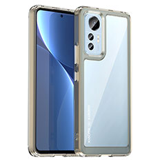 Silikon Schutzhülle Rahmen Tasche Hülle Durchsichtig Transparent M06 für Xiaomi Mi 12 Pro 5G Grau