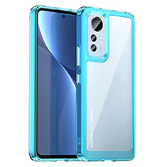 Silikon Schutzhülle Rahmen Tasche Hülle Durchsichtig Transparent M06 für Xiaomi Mi 12S 5G Hellblau