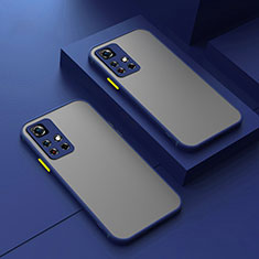 Silikon Schutzhülle Rahmen Tasche Hülle Durchsichtig Transparent P01 für Xiaomi Poco M4 Pro 5G Blau