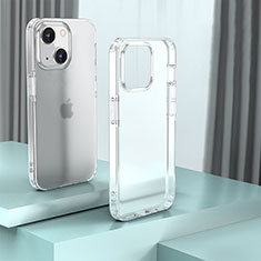 Silikon Schutzhülle Rahmen Tasche Hülle Durchsichtig Transparent QC1 für Apple iPhone 14 Klar