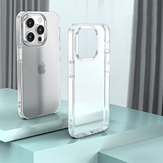 Silikon Schutzhülle Rahmen Tasche Hülle Durchsichtig Transparent QC1 für Apple iPhone 14 Pro Max Klar