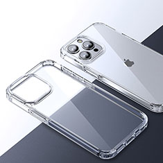 Silikon Schutzhülle Rahmen Tasche Hülle Durchsichtig Transparent QC2 für Apple iPhone 14 Pro Klar