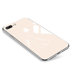 Silikon Schutzhülle Rahmen Tasche Hülle Durchsichtig Transparent Spiegel für Apple iPhone 8 Plus Gold