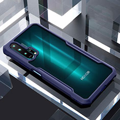 Silikon Schutzhülle Rahmen Tasche Hülle Durchsichtig Transparent Spiegel für Huawei Honor 20 Pro Blau