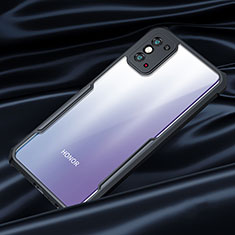 Silikon Schutzhülle Rahmen Tasche Hülle Durchsichtig Transparent Spiegel für Huawei Honor X10 Max 5G Schwarz