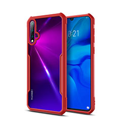 Silikon Schutzhülle Rahmen Tasche Hülle Durchsichtig Transparent Spiegel für Huawei Nova 5 Pro Rot