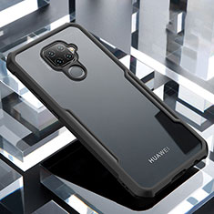 Silikon Schutzhülle Rahmen Tasche Hülle Durchsichtig Transparent Spiegel für Huawei Nova 5z Schwarz