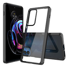 Silikon Schutzhülle Rahmen Tasche Hülle Durchsichtig Transparent Spiegel für Motorola Moto Edge S Pro 5G Schwarz