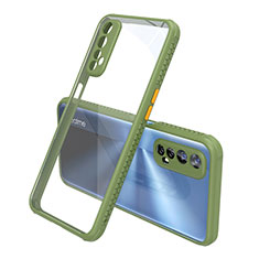 Silikon Schutzhülle Rahmen Tasche Hülle Durchsichtig Transparent Spiegel für Realme Narzo 20 Pro Grün