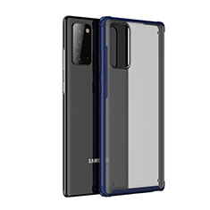 Silikon Schutzhülle Rahmen Tasche Hülle Durchsichtig Transparent Spiegel für Samsung Galaxy Note 20 Plus 5G Blau