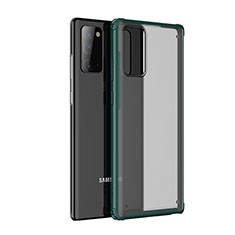Silikon Schutzhülle Rahmen Tasche Hülle Durchsichtig Transparent Spiegel für Samsung Galaxy Note 20 Plus 5G Grün
