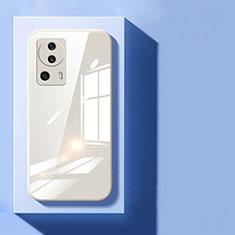 Silikon Schutzhülle Rahmen Tasche Hülle Durchsichtig Transparent Spiegel für Xiaomi Mi 12 Lite NE 5G Weiß