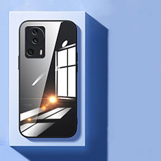 Silikon Schutzhülle Rahmen Tasche Hülle Durchsichtig Transparent Spiegel für Xiaomi Mi 13 Lite 5G Schwarz