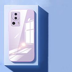 Silikon Schutzhülle Rahmen Tasche Hülle Durchsichtig Transparent Spiegel für Xiaomi Mi 13 Lite 5G Violett