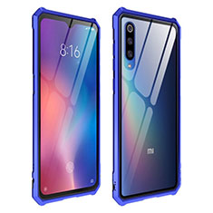 Silikon Schutzhülle Rahmen Tasche Hülle Durchsichtig Transparent Spiegel für Xiaomi Mi 9 Pro Blau