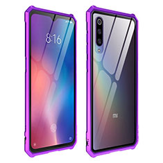 Silikon Schutzhülle Rahmen Tasche Hülle Durchsichtig Transparent Spiegel für Xiaomi Mi 9 Pro Violett