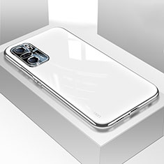 Silikon Schutzhülle Rahmen Tasche Hülle Durchsichtig Transparent Spiegel für Xiaomi Poco F3 5G Weiß