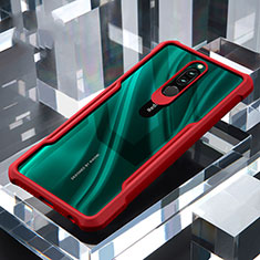 Silikon Schutzhülle Rahmen Tasche Hülle Durchsichtig Transparent Spiegel für Xiaomi Redmi 8 Rot