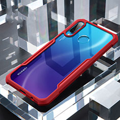 Silikon Schutzhülle Rahmen Tasche Hülle Durchsichtig Transparent Spiegel H01 für Huawei Nova 4e Rot