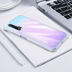 Silikon Schutzhülle Rahmen Tasche Hülle Durchsichtig Transparent Spiegel H01 für Huawei Nova 6 5G Weiß