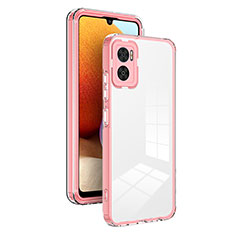 Silikon Schutzhülle Rahmen Tasche Hülle Durchsichtig Transparent Spiegel H01P für Motorola Moto E22 Rosegold