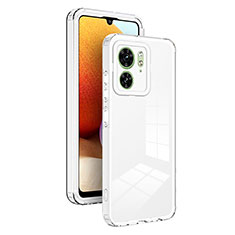 Silikon Schutzhülle Rahmen Tasche Hülle Durchsichtig Transparent Spiegel H01P für Motorola Moto Edge (2023) 5G Weiß