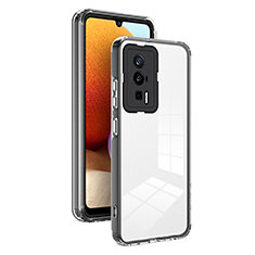 Silikon Schutzhülle Rahmen Tasche Hülle Durchsichtig Transparent Spiegel H01P für Xiaomi Redmi K60 5G Schwarz